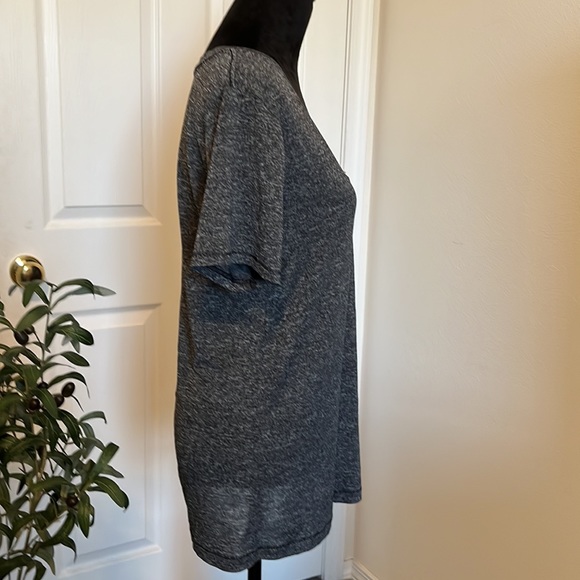 Rag and Bone V Neck Short Sleeve Tee Dark Heather Gray EUC Sz L - Picture 3 of 7